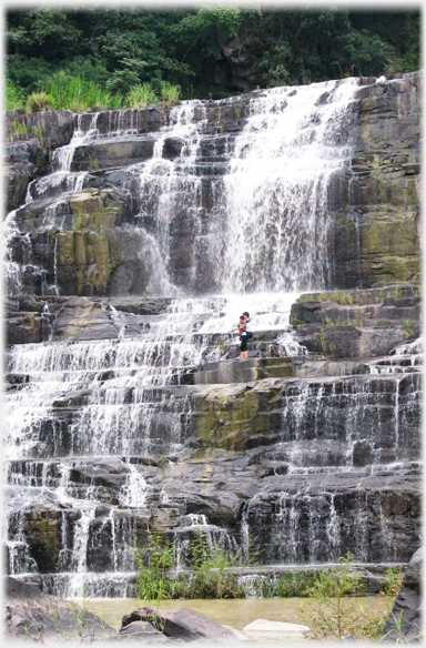 Main cascade from further away.